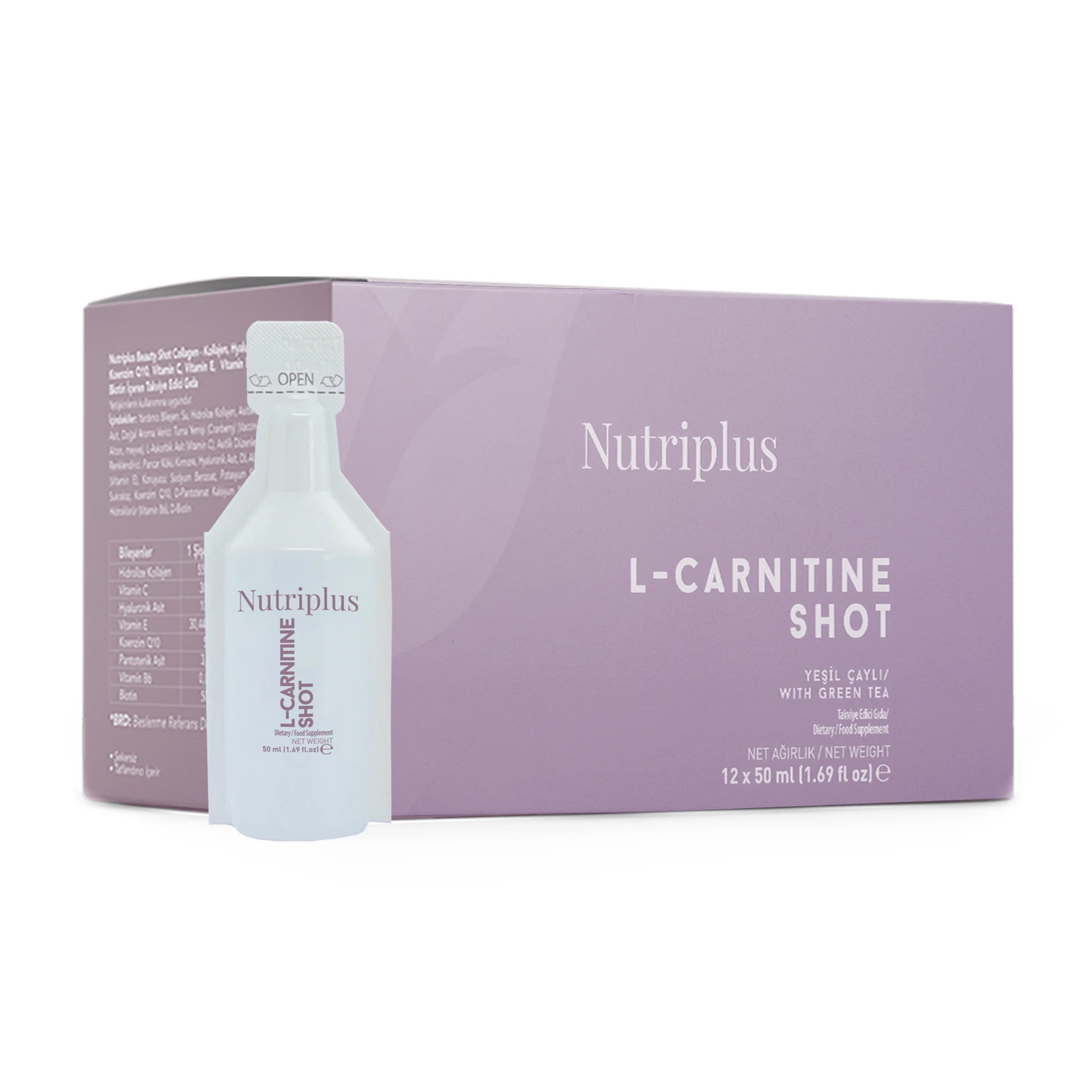 Nutriplus L‑Carnitine Shot – أمبولات ال - كارنتين  للتنحيف (50ml × 12)